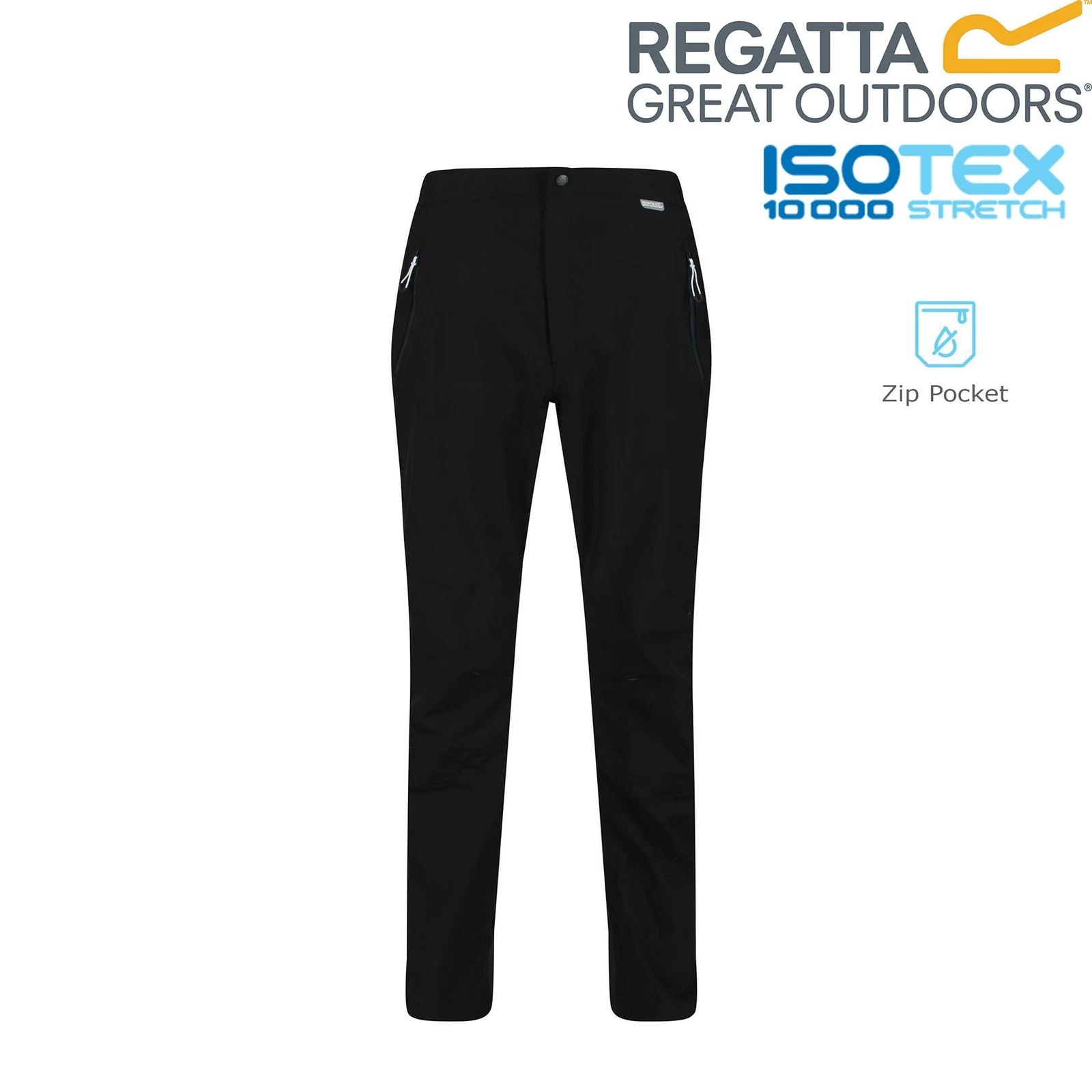 Regatta Mens Highton Stretch Waterproof Overtrousers Zip Pockets Breathable
Opens in a new window or