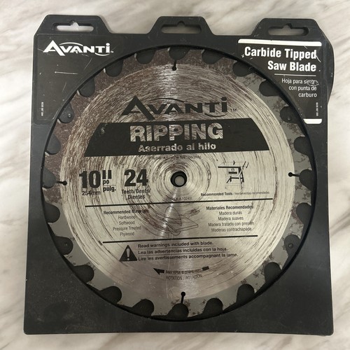 Avanti 10" 24 Zähne kreisförmig reißend Hartmetallspitze Sägeblatt