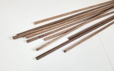 Walnut Wood Square Strips Posts x10 1/8" x 1/8" x 18" Long Crafts Model Building
