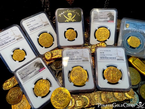 MEXICO 1714 2 ESCUDOS NGC 64 “1715 FLEET” SHIPWRECK PIRATE GOLD TREASURE COINS - Picture 13 of 14