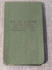 Beck Hale & Beckner Livestock Salesmen Pocket Note Pad & Transaction  Ledger.