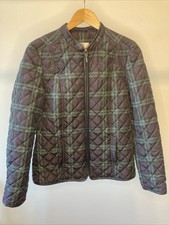 Peter Hahn Jacket Size Uk 10 Green And Black Leather Effect Edging Zip Closure