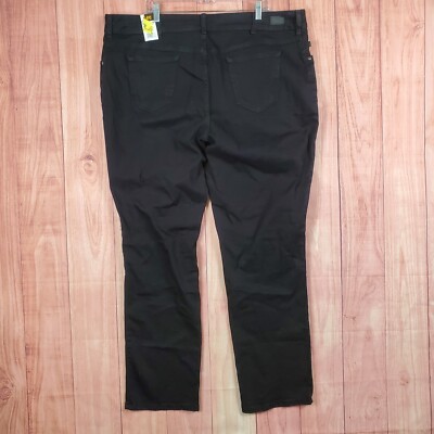 Lee Jeans Womens 24W Relaxed Fit Straight Leg Denim Stretch Black NEW