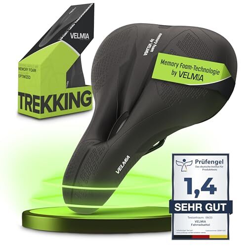 VELMIA Selle De Vélo 100 % étanche, Design Ergonomique Et