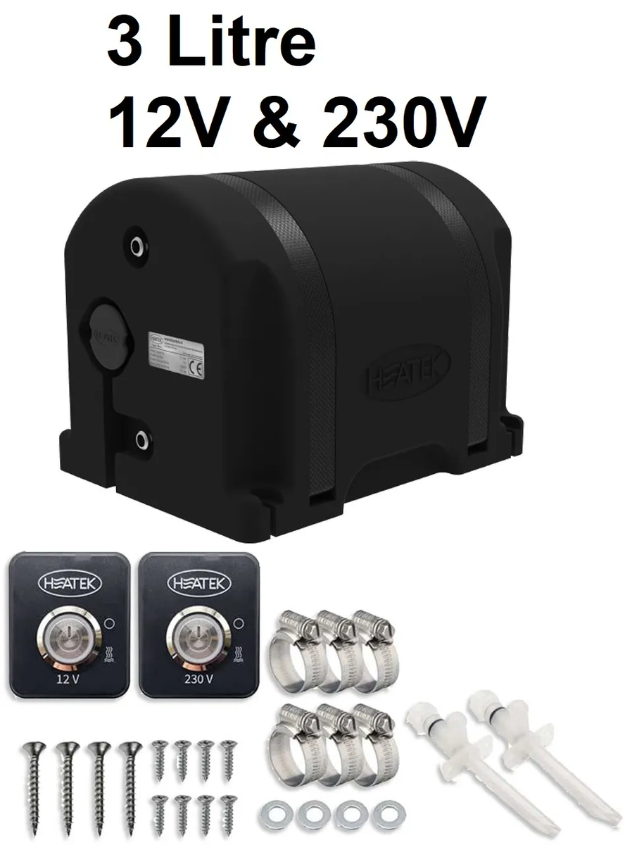 Heatek XB-3 12v 230v Water Heater Litre Campervan