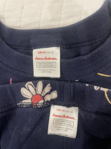 Lot Of 2 Hanna Anderson Girl’s Pajama 140 Size 10 - Picture 2 of 3