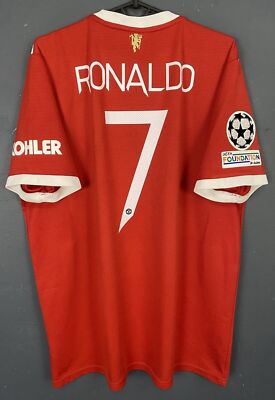 MEN RONALDO #7 FC MANCHESTER UNITED 2021/2022 UEFA SOCCER FOOTBALL
