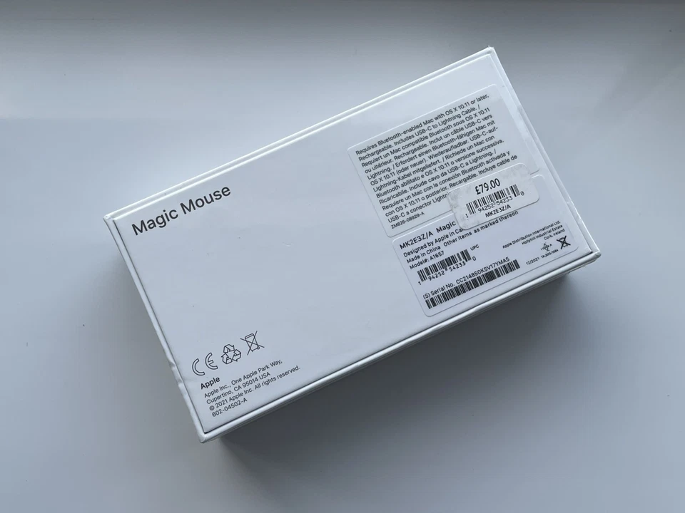 Genuine Official Apple Magic Mouse Rechargeable WHITE Multi-Touch Surface A1657 - Image 2 of 4