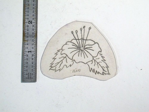 vtg 1960s 1970s Tattoo acetate stencil Single Lily Poppy Pansy signed FL2
