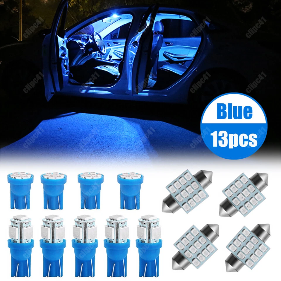 Комплект из 13 светодиодных ламп для подсветки салона автомобиля лампы для номерного знака купольные карты - Изображение 3 из 4