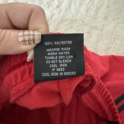 Choice Apparel Pantaloni da Pista a Righe Rosso Nero Foderati in Pile con Coulisse Uomo Tg 2XL - Foto 7 di 11
