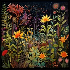 Garden View - DIY Chart Counted Cross Stitch Patterns Needlework DMC Color 14 ct