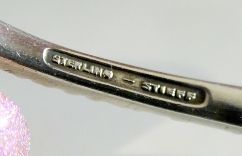 Stieff Sterling "Repousse'" 5 3/4" Olive Spoon - Never Used - Picture 5 of 5