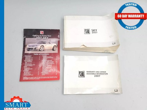 2007 Saturn Sky Convertible 2.0L 2.4L Owner's Manual Book Set OEM