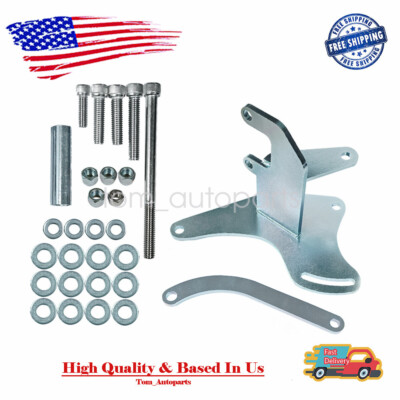 For Small Block Chevy Top Mount Air Conditioning Compressor Bracket Short Water