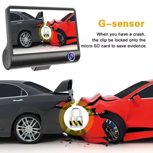 4'' Autokamera Auto KFZ DVR 3Lens Recorder 1080P Dashcam G-sensor Nachtsicht - Bild 4 von 15