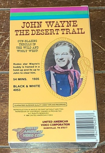 The Desert Trail (VHS, 1986, UAV) John Wayne/Eddy Chandler/Paul Fix! - Picture 2 of 2