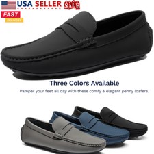 Men's Loafer Shoes Slip-on Penny Loafer Suede Driving Shoes Size US