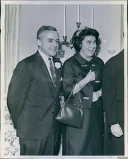 1964 Mr Mrs John H Posselius Detroit Society Vintage Fashion Photo 8X10