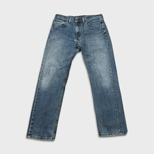 Levi's 505 Jeans Mens 34x32 Blue Original Straight Faded Medium Wash Denim Pants