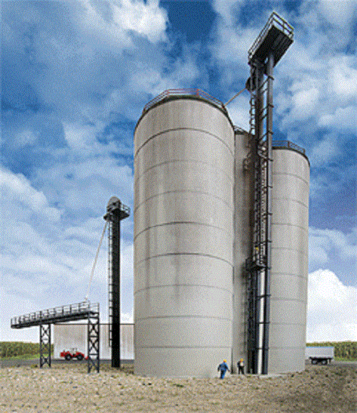 Walthers HO kIt Corn Storage Silos & Elevators North American Ethanol 9332975 Walthers HO kIt Corn Storage Silos & Elevators North American Ethanol 9332975