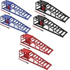 Pair Hydraulic Car Service Ramps – 5-Ton Adjustable Lift,Anti-Slip,Wide Platform