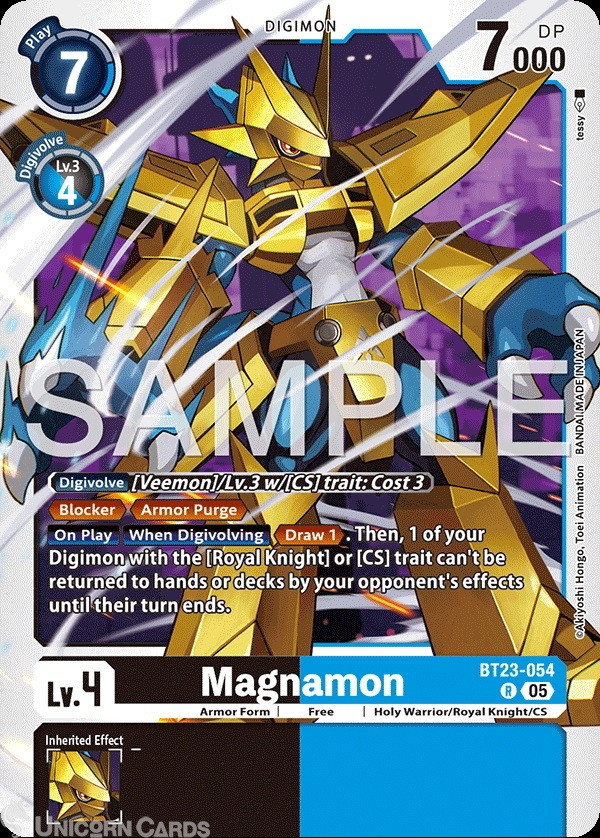 BT23-054 Magnamon : Rare Digimon Card : BT23: Hackers’ Slumber
