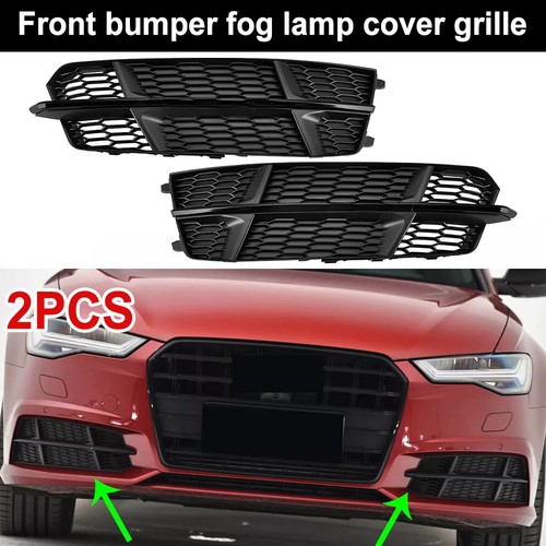 Fit For 2016-18 AUDI A6 S6 S-Line Front Bumper Grille Vover Trim Honeycomb UK - Picture 3 of 8