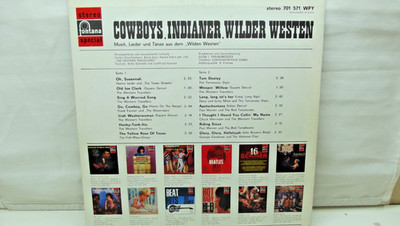 COWBOYS INDIANER WILDER WESTEN LP: MUSIK LIEDER & TÄNZE (FONTANA SPEZIAL) VINYL
