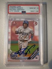 2019 Bowman Prospects Wander Franco 1st Bowman #BP100 PSA 10 Gem Mint Autograph 