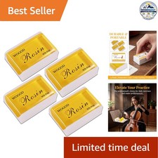 Natural Rosin Violin Viola Cello Yellow 4 Pack Low Dust Strong Adhesion