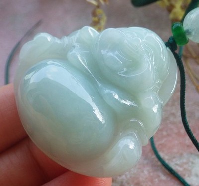 Video Certified Green Natural A Jade jadeite Pendant Buddha God 佛 130899 VS