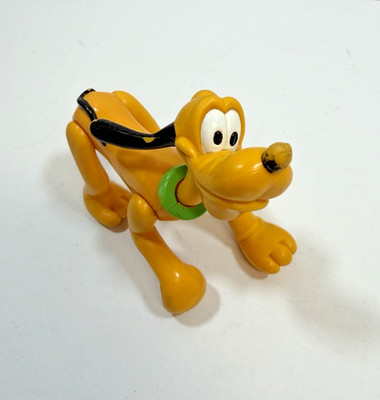 Disney Pluto Figurine By Arco Yellow Plastic Collectible 4'' Vintage Toy Dog