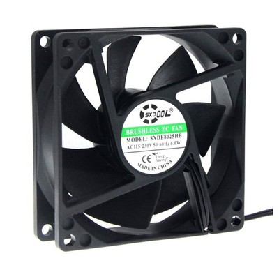 80mm EC Axial Fan 110V-240V AC Dual Ball Bearing 3400RPM 45CFM Cooling Fan