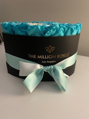 the million roses, turquoise flowers that last forever 