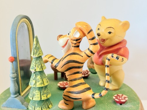 Vintage Disney Winnie The Pooh Music Box A Spoonful of Sugar Reuge Italy Rotates - Picture 2 of 12
