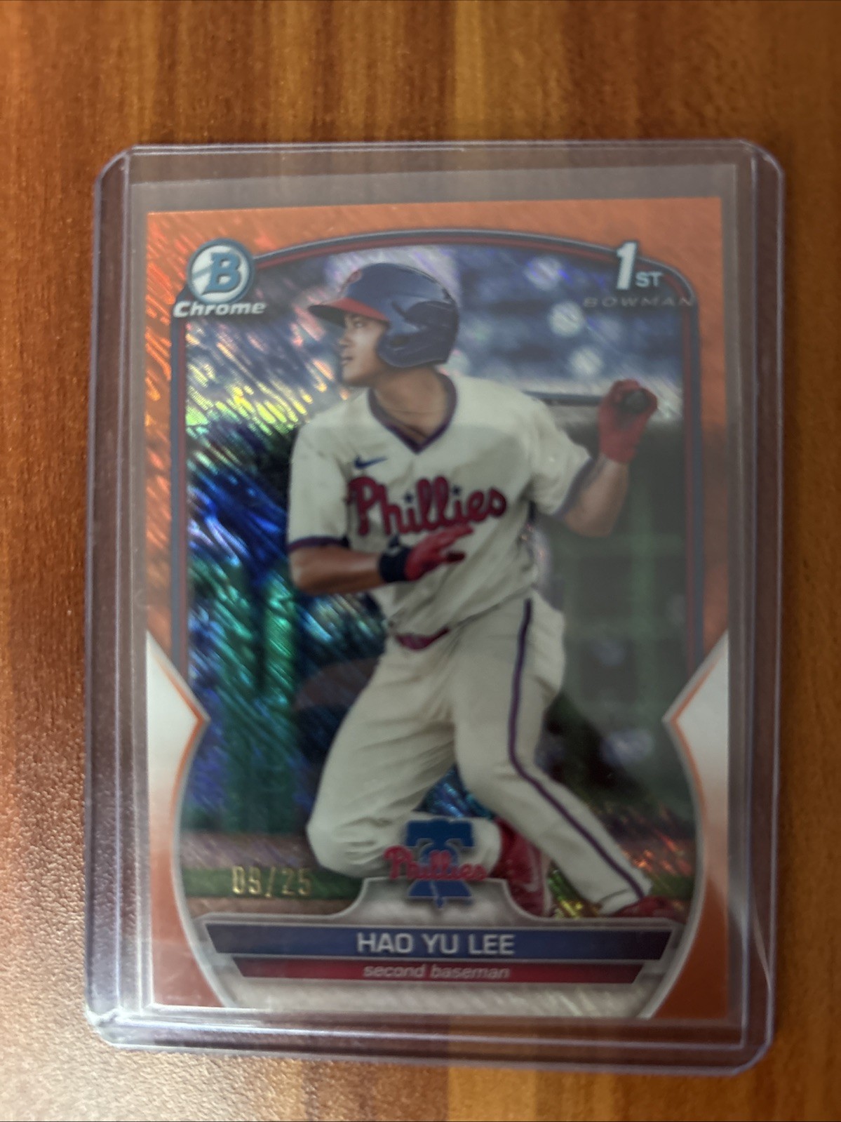 2023 Bowman Chrome Prospects Hao Yu Lee #BCP-52 Orange Refractor /25 (RC)