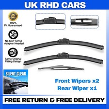 Front and Rear Windscreen Wipers For Kia Sportage 2010-2015 24"18"12"