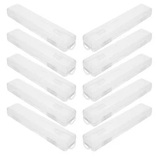  10 Pcs Toothbrush Holders Travel Case Clear Small Containers Plastic