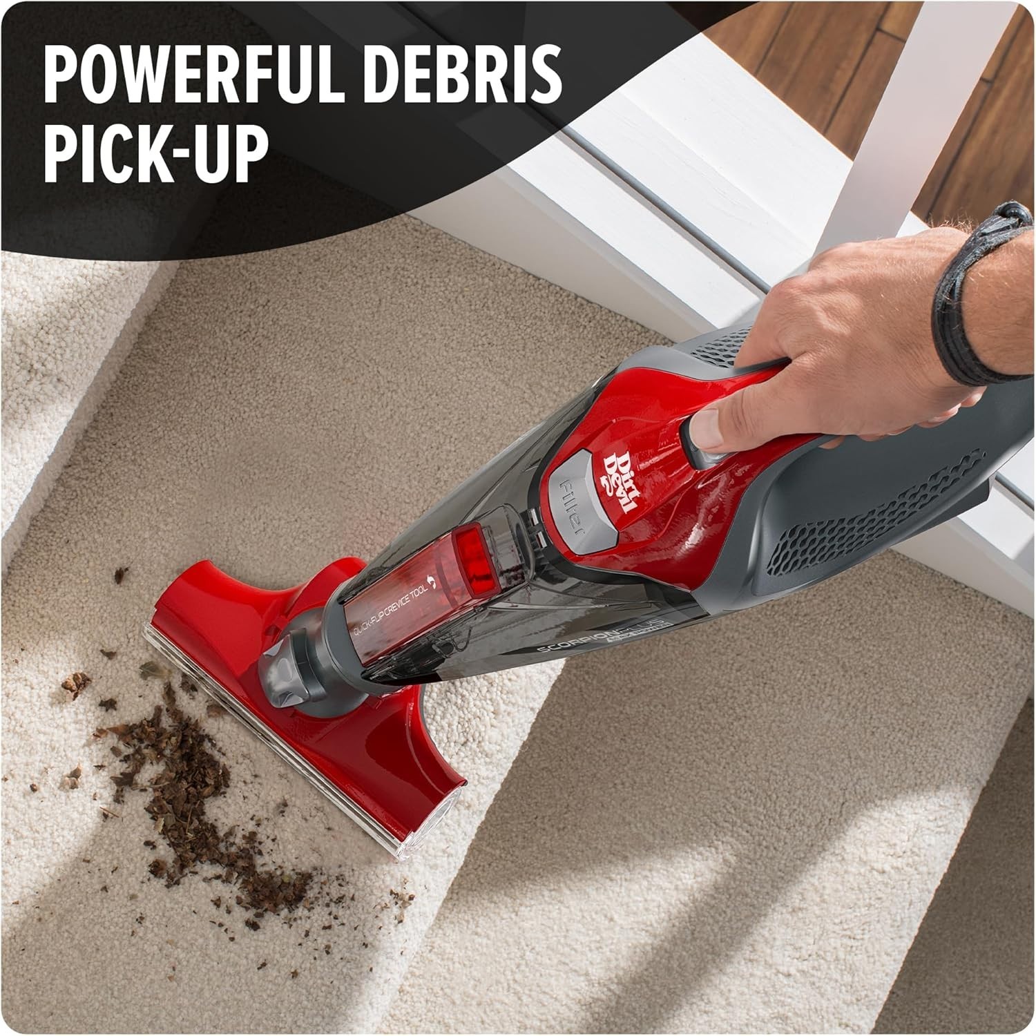 Dirt Devil  Corded Handheld Vacuum Cleaner motorized Pivoting Stair Upholstery