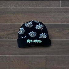 Embroidered Black Rick and Morty beanie great for winter