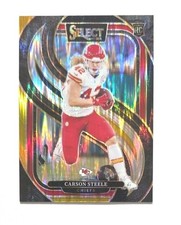 2024 Panini Select Black Gold Shock #142 Carson Steele RC (CHIEFS) !