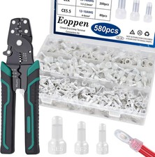 580pcs Closed End Crimp Connector Nylon Wire Connector Crimp Wire Nuts 22 16 14