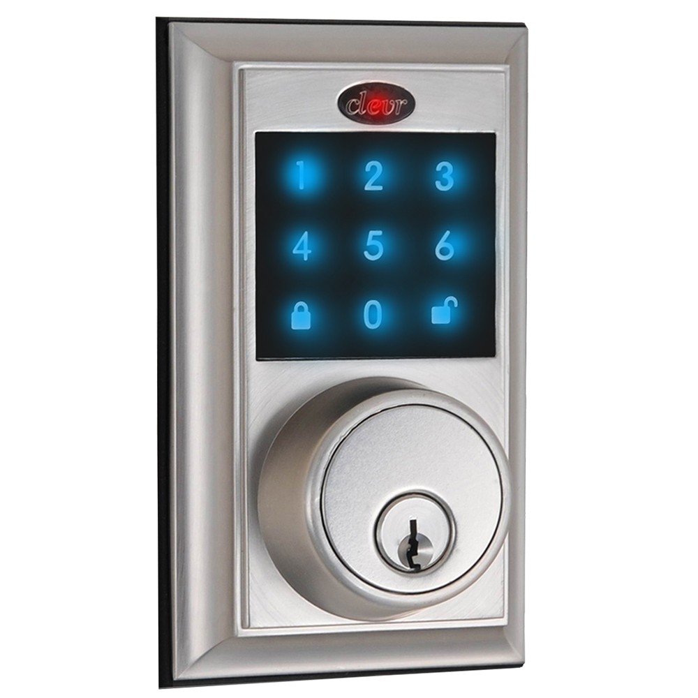 Clevr Electronic Touchscreen Keyless Door Lock Deadbolt Nickel ANSI Certificated
