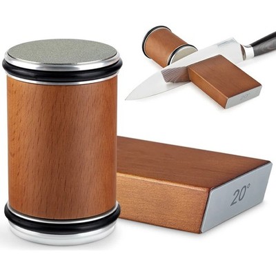 Rolling Knife Sharpener Adjustable 15° & 20° Angle for Kitchen Blades