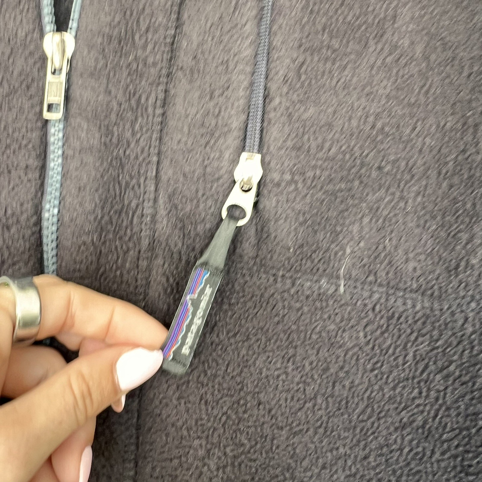 Vintage From 90s Patagonia Men's Jacket Gray Synchilla Fleece Made in USA- M thumbnail 3