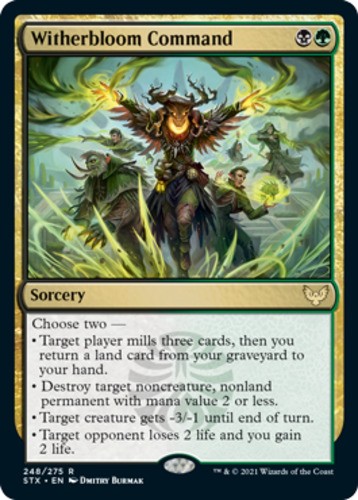 1x Witherbloom Command Light Play MTG Magic - Kid Icarus -
