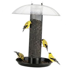 Finch Thistle  Nyjer Bird Feeder for Outdoors Hanging  9.5" Rustproof Black