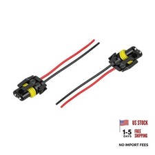 Wiring Harness Headlight Socket, Nylon 9005 9006 9012 9145 H10 Female 2 PCS