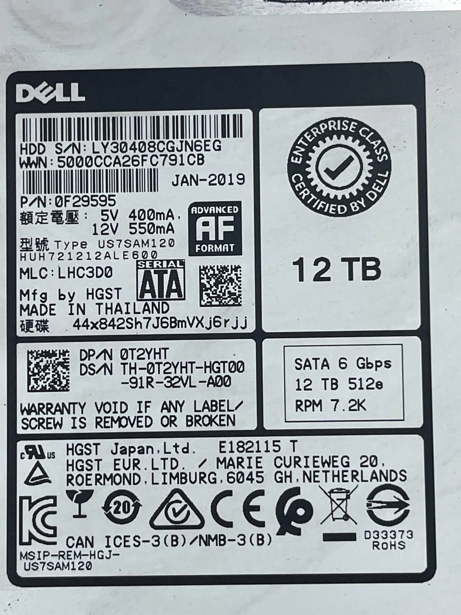 HGST Internal Hard Disk Drives 12 TB Storage Capacity for sale - eBay